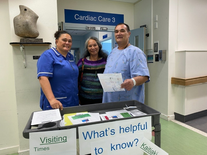 Clinical Nurse Specialist Adolescent and Young Adult Cancer, Ellyn Proffit with patient, Harry Ballantyne and key support person, Susan Ballantyne kōrero about the benefits of having a key support person.